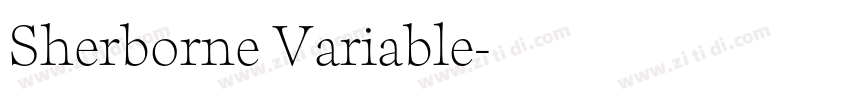 Sherborne Variable字体转换